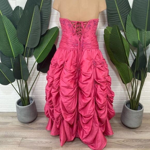 Juliet Fashion Milex pink strapless lace up ball gown - Picture 5 of 12